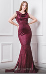 MNM Couture F4827 Cowl Draping Neck Sleeveless Long Dress