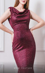 MNM Couture F4827 Cowl Draping Neck Sleeveless Long Dress