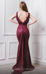 MNM Couture F4827 Cowl Draping Neck Sleeveless Long Dress