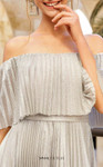 MNM Couture F6205 Off the Shoulder High Low Long Dress