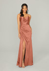Morilee Bridesmaid 21761 Silky Satin V-neck Sheath Dress