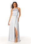 Morilee Bridesmaid 21815 Silky Satin Halter Neck Long Dress