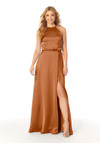 Morilee Bridesmaid 21815 Silky Satin Halter Neck Long Dress
