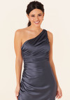 Morilee Bridesmaids 21823 Luxe Satin One Shoulder Midi Dress