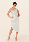 Morilee Bridesmaids 21823 Luxe Satin One Shoulder Midi Dress