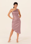Morilee Bridesmaids 21823 Luxe Satin One Shoulder Midi Dress