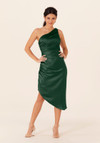 Morilee Bridesmaids 21823 Luxe Satin One Shoulder Midi Dress