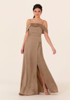 Morilee Bridesmaid 21827 Luxe Satin Off Shoulder Long Dress