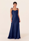 Morilee Bridesmaids 21829 Luxe Satin Scoop Neck Long Dress