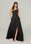 Morilee Bridesmaids 21758 Chiffon Asymmetric Neck Long Dress