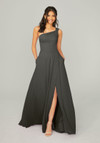 Morilee Bridesmaids 21758 Chiffon Asymmetric Neck Long Dress