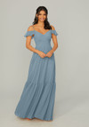 Morilee Bridesmaid 21768 Chiffon Cold Shoulder Long Dress