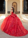 House of Wu 26066 Lace Tulle Spaghetti Strap V-Neck Ballgown