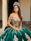 House of Wu 26065 Velvet Sequins Lace Off Shoulder Ballgown
