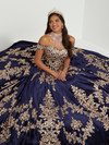 House of Wu 26065 Velvet Sequins Lace Off Shoulder Ballgown