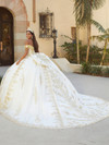 House of Wu 26060 Diamond Tulle Off Shoulder Long Ballgown