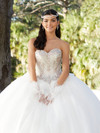 House of Wu 56485 Mini Sequin Knit Tulle Strapless Ballgown