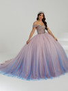 House of Wu 56475 Beaded Ombre Tulle V-Neck Long Ballgown