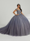 House of Wu 56475 Beaded Ombre Tulle V-Neck Long Ballgown