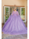Dancing Queen 1716 V-Neck Strap Sleeve Quinceanera Gown
