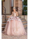 Dancing Queen 1682 V-neck Sleeveless Quinceanera Ballgown