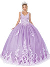 Dancing Queen 1608 V-Neck Sleeveless Embroidery Ballgown