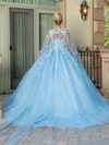 Dancing Queen 1597 V-Neck Sleeveless Embroidery Ballgown