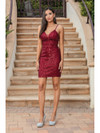 Dancing Queen 3317 Strap Sleeves V-neck Homecoming Dress