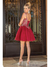 Dancing Queen 3295 Sweater Neck Sleeveless Homecoming Dress