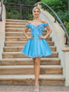 Dancing Queen 3254 Sweetheart Neck Off Shoulder Short Dress