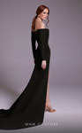 MNM Couture N0541 Off Shoulder Long Sleeve Knee Length Dress