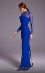 MNM Couture N0530 Crepe Long Sleeve High Neck Fitted Dress