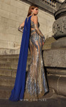 MNM Couture K4054 Chiffon Sequin Sleeveless Fitted Dress