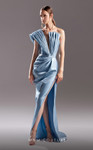 MNM Couture G1529 Organza One Shoulder Sleeveless Long Dress
