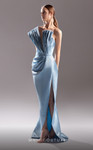 MNM Couture G1529 Organza One Shoulder Sleeveless Long Dress