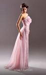 MNM Couture G1524 Organza Beaded Strapless Fitted Long Dress