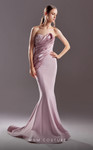 MNM Couture G1513 Crepe Strapless Sweetheart Neck Long Dress