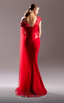 MNM Couture G1505 Crepe Off Shoulder Strapless Fitted Dress