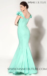 MNM Couture 2263A Off Shoulder Sweater Neck Long Dress
