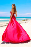 Amelia Couture 3013 Lycra Strapless High Slit Long Dress