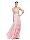 Dancing Queen 9776 Chiffon Halter Neck Sleeveless Long Dress