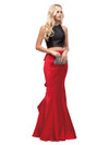 Dancing Queen 9767 Two Piece Trumpet Bateau Neck Long Dress