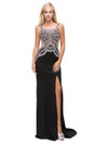 Dancing Queen 9612 Scoop-neck Beaded Sleeveless Long Dress