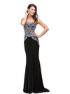 Dancing Queen 9612 Scoop-neck Beaded Sleeveless Long Dress