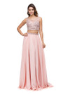 Dancing Queen 9574 Scoop Neck Beaded Bodice Two-Piece Dress