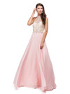 Dancing Queen 9293 Chiffon Illusion High Halter Neck Dress