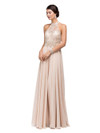 Dancing Queen 9293 Chiffon Illusion High Halter Neck Dress
