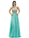 Dancing Queen 9293 Chiffon Illusion High Halter Neck Dress