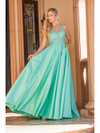 Dancing Queen 4326 Plunging V-Neck Lace Embroidery Dress