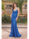 Dancing Queen 4323 Plunging V-Neck Sleeveless Trumpet Dress